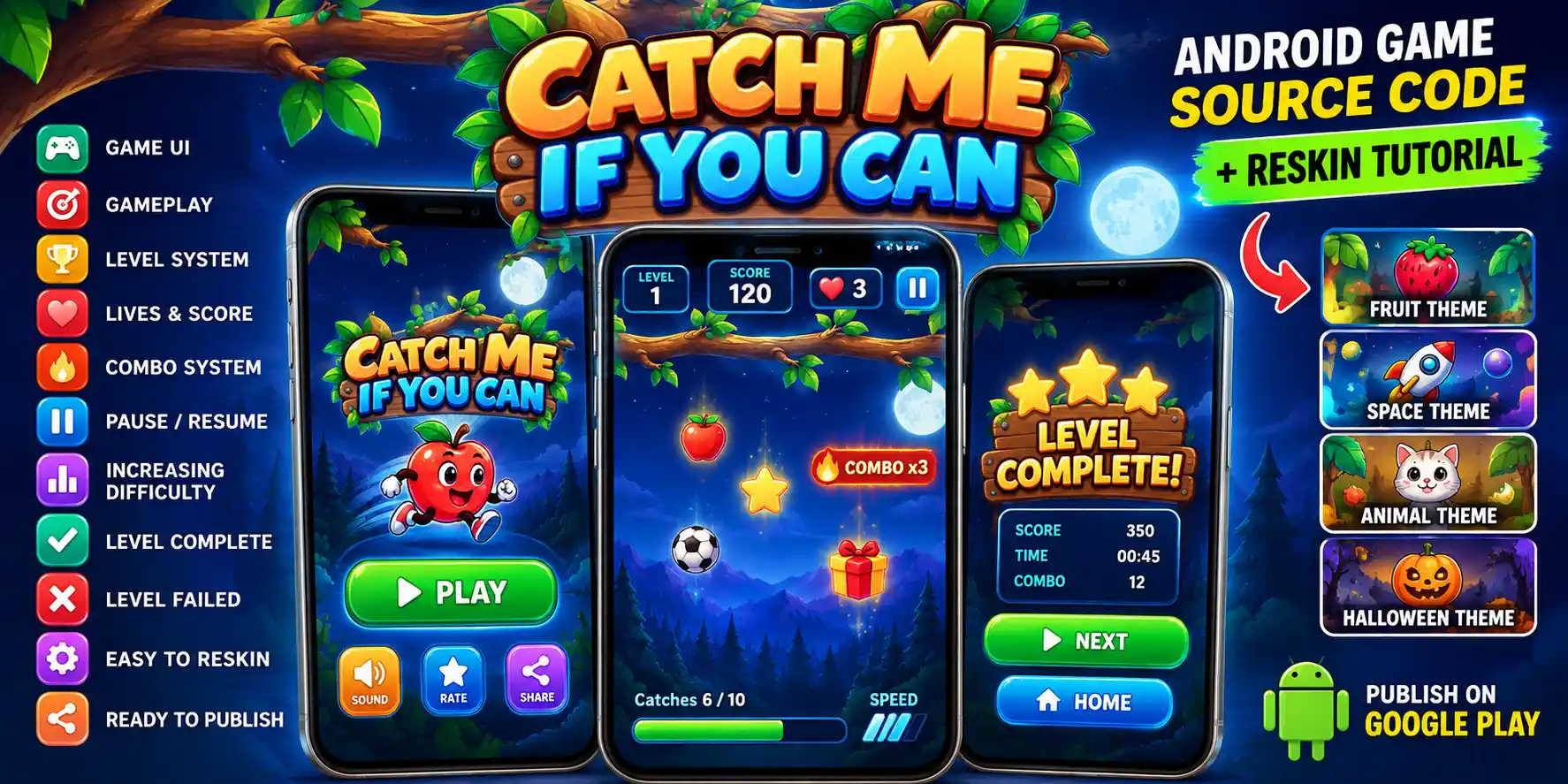Thumbnail of Catch Me If You Can Android Game Source Code | Kotlin Game Project