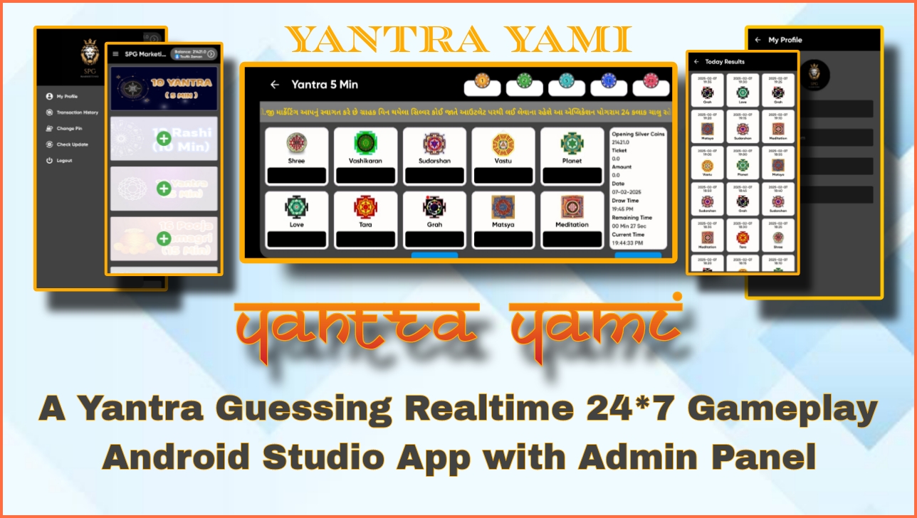 Yantra Yami A Real Money Guessing Game Android Studio Source Code | 24*7 Auto Gameplay | MakeEasy