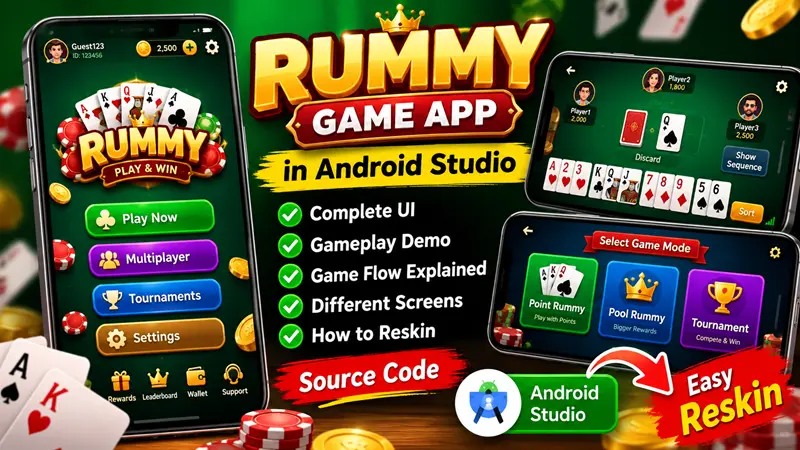 Thumbnail of Rummy Game App Source Code | Android Studio | MakeEasy